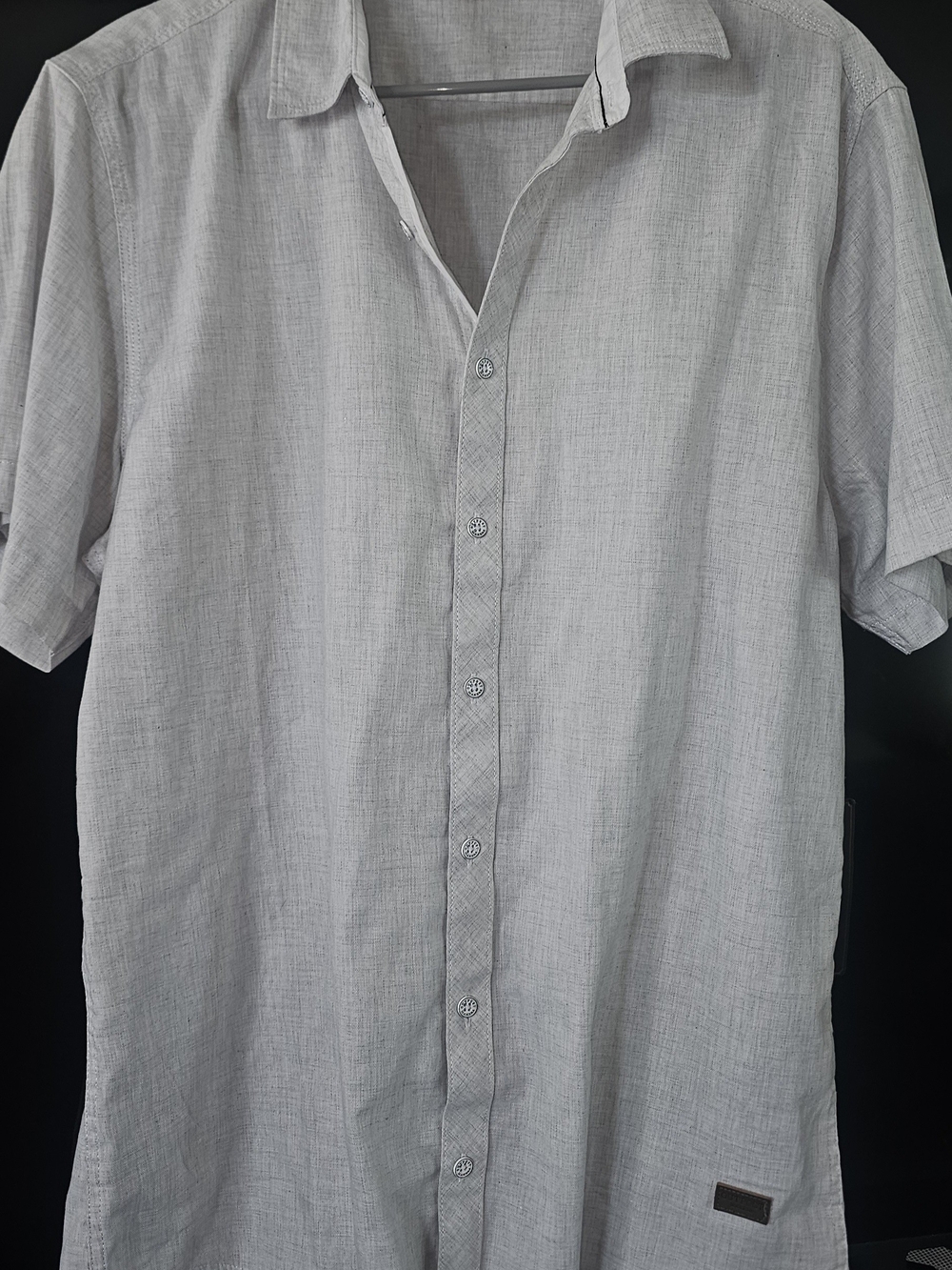 Outpost Makers Men's Light Gray Short-Sleeve Button-Up Shirt